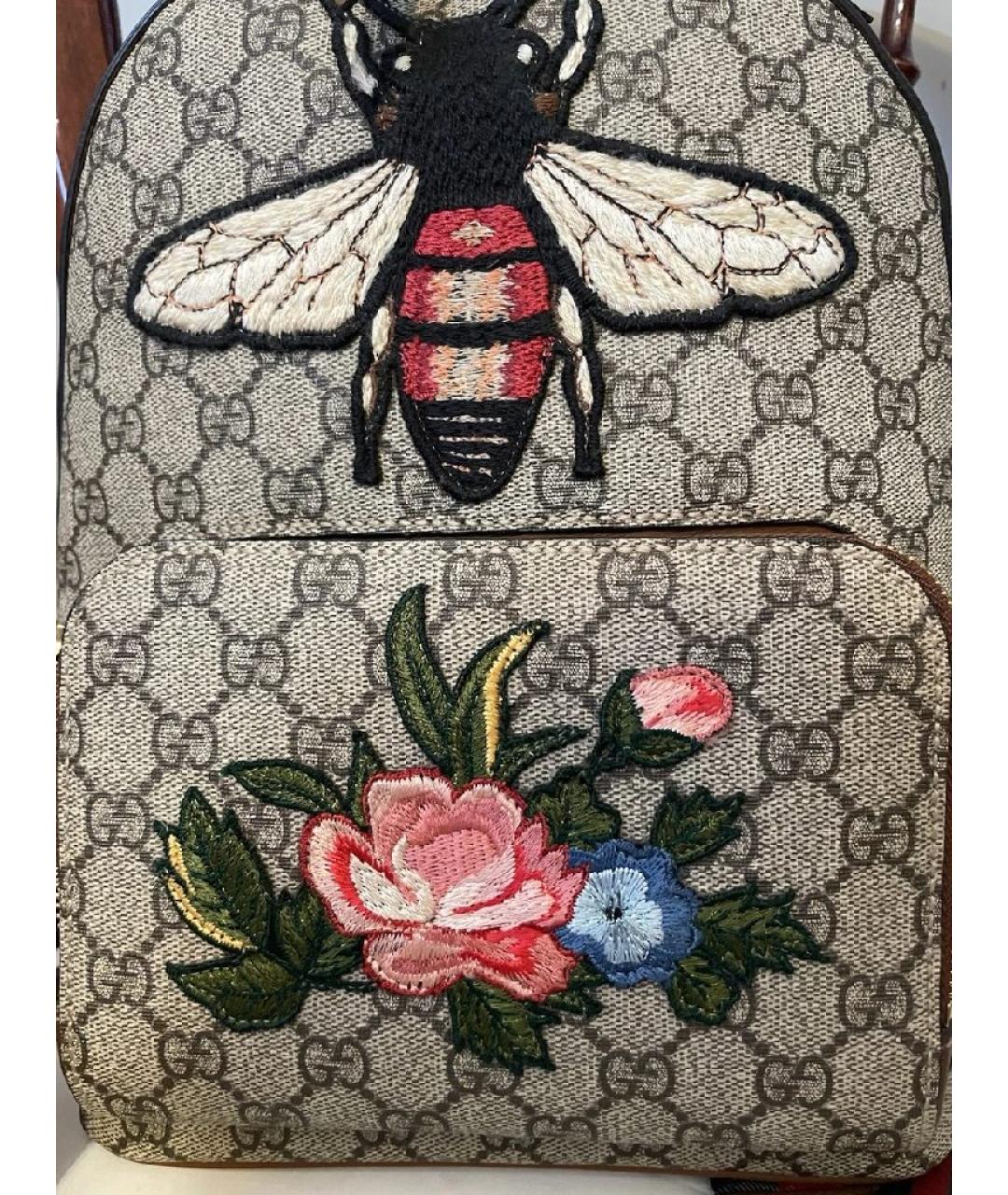GUCCI Коричневый рюкзак из канвы, фото 6