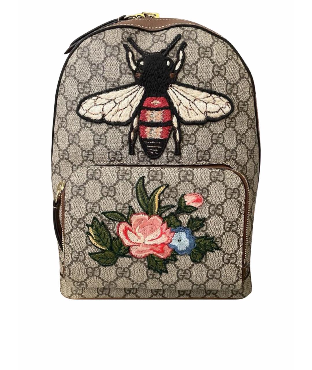 GUCCI Коричневый рюкзак из канвы, фото 1