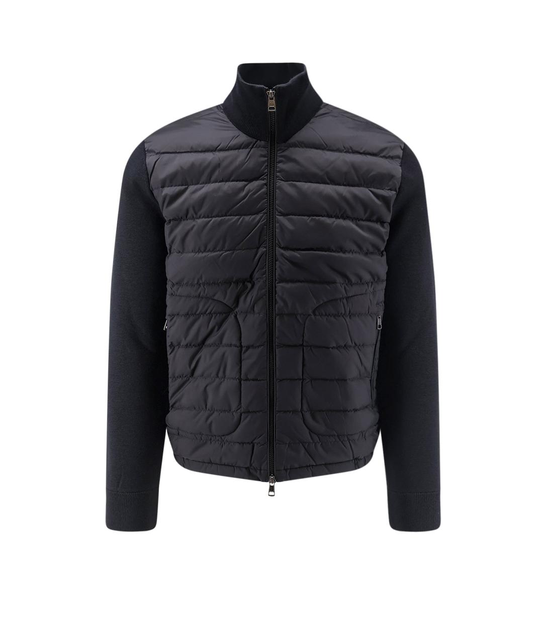 MONCLER Черный шерстяной кардиган, фото 1