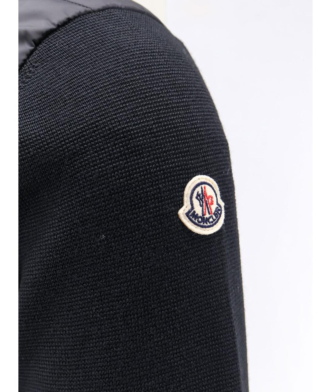MONCLER Черный шерстяной кардиган, фото 3