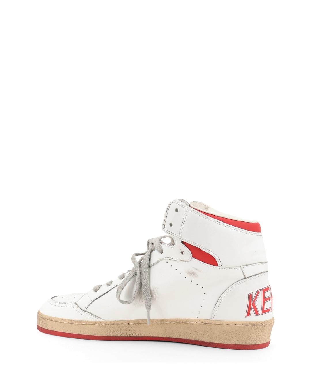 GOLDEN GOOSE Белые кожаные высокие кроссовки / кеды, фото 3