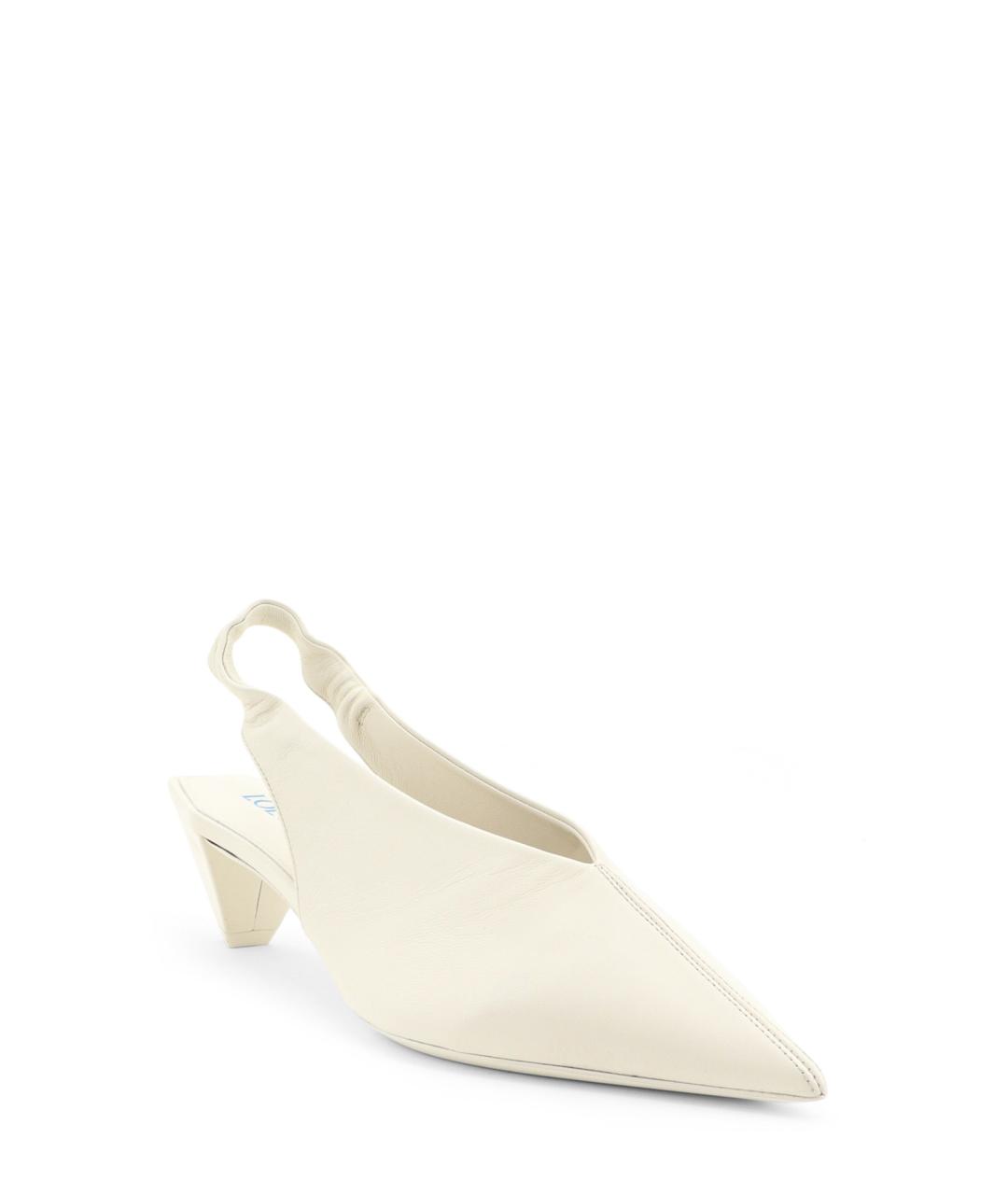 LOEWE Белые кожаные туфли, фото 2