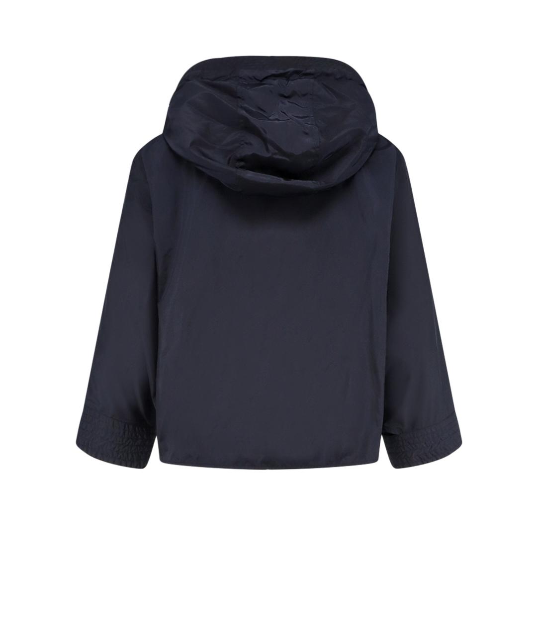 MONCLER Темно-синяя полиамидовая куртка, фото 2