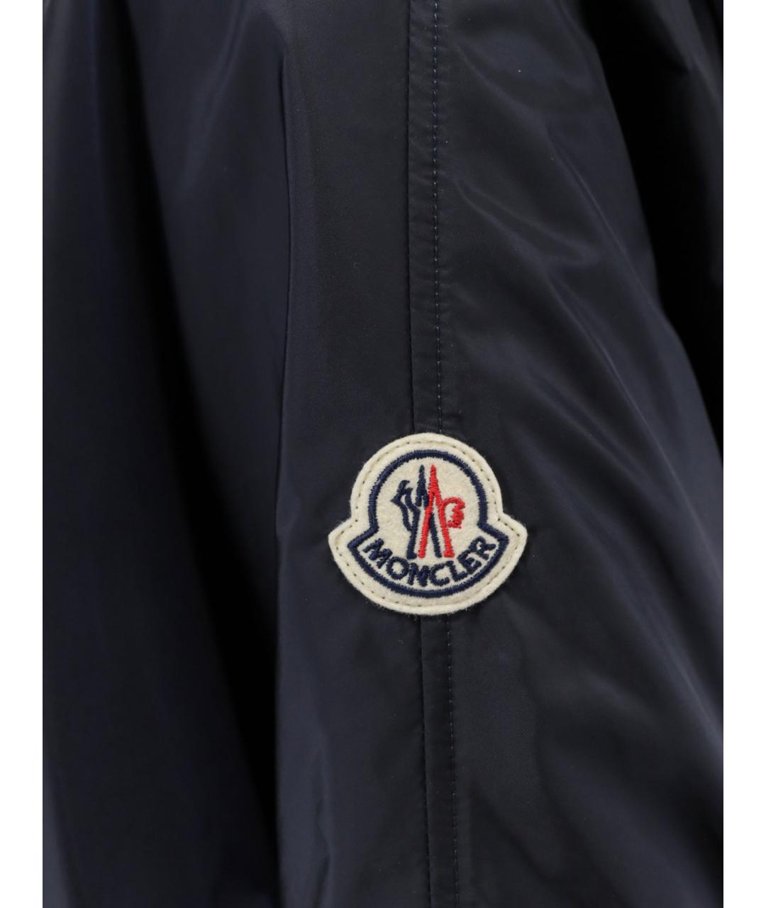 MONCLER Темно-синяя полиамидовая куртка, фото 3