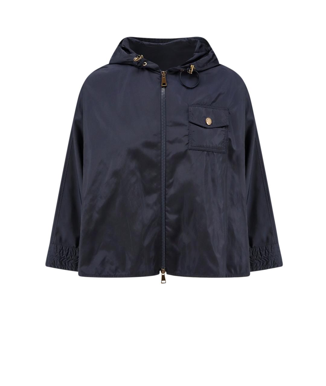 MONCLER Темно-синяя полиамидовая куртка, фото 1