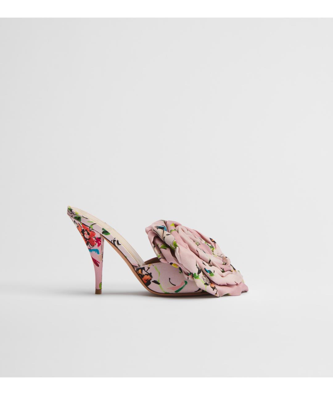 CHRISTIAN DIOR Розовые текстильные босоножки, фото 4