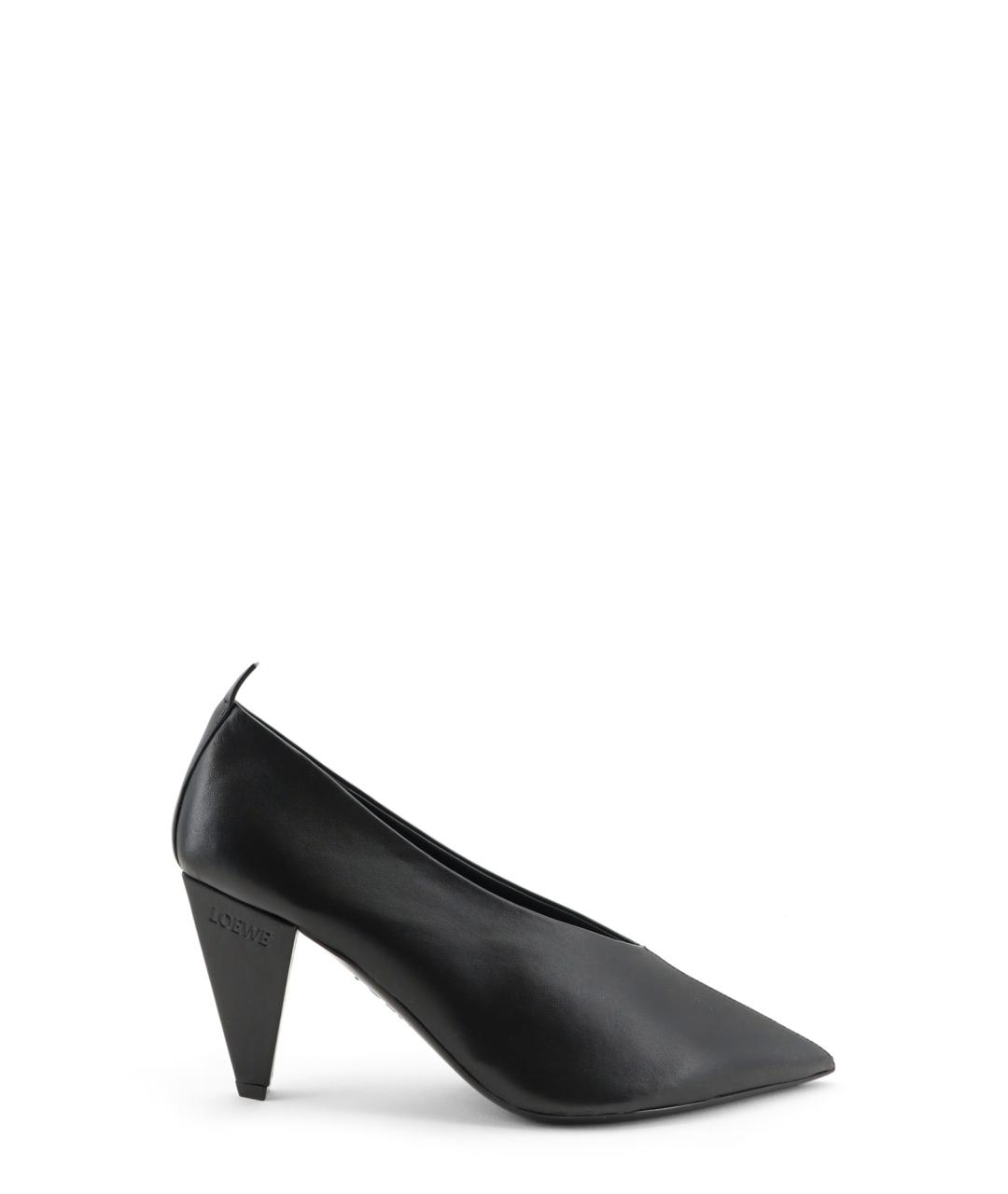 LOEWE Черные кожаные туфли, фото 1