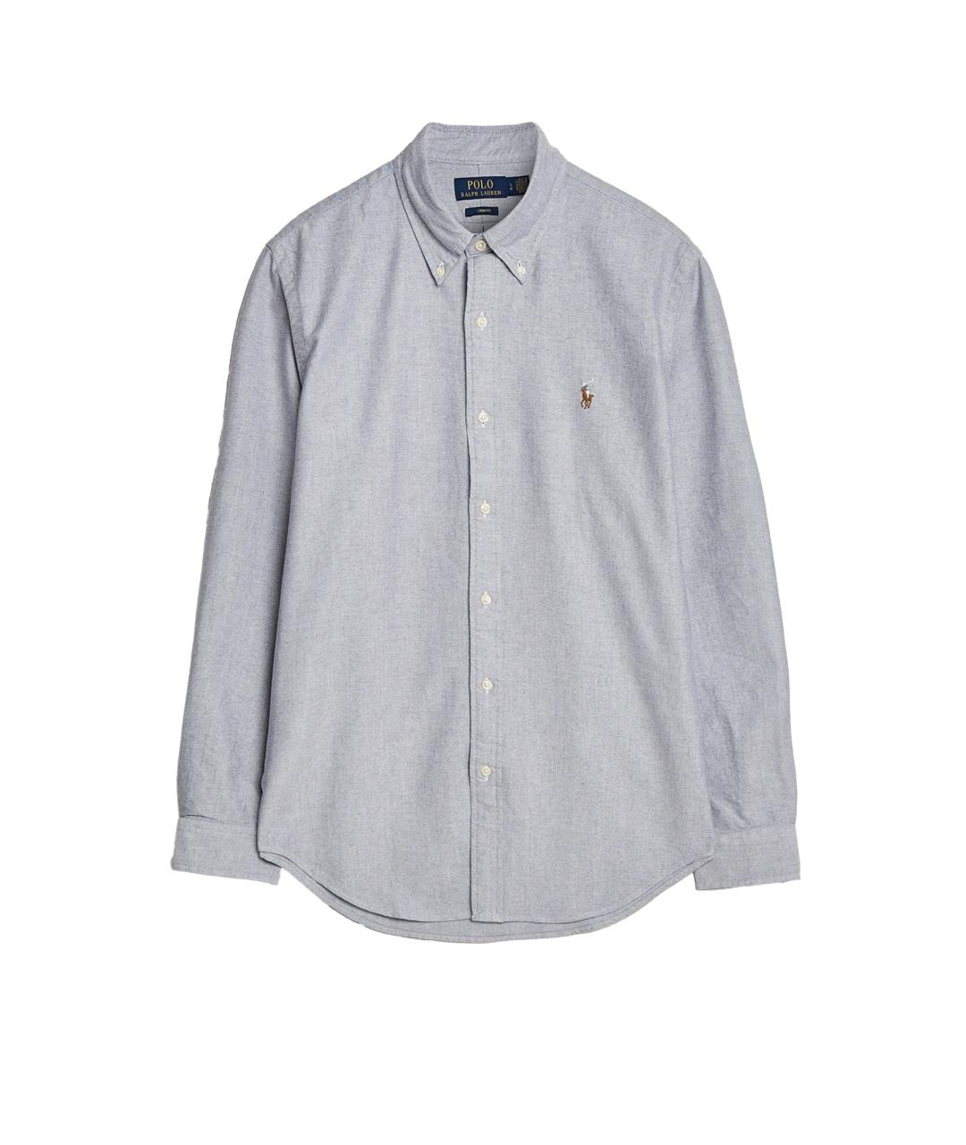POLO RALPH LAUREN Синяя хлопковая классическая рубашка, фото 1
