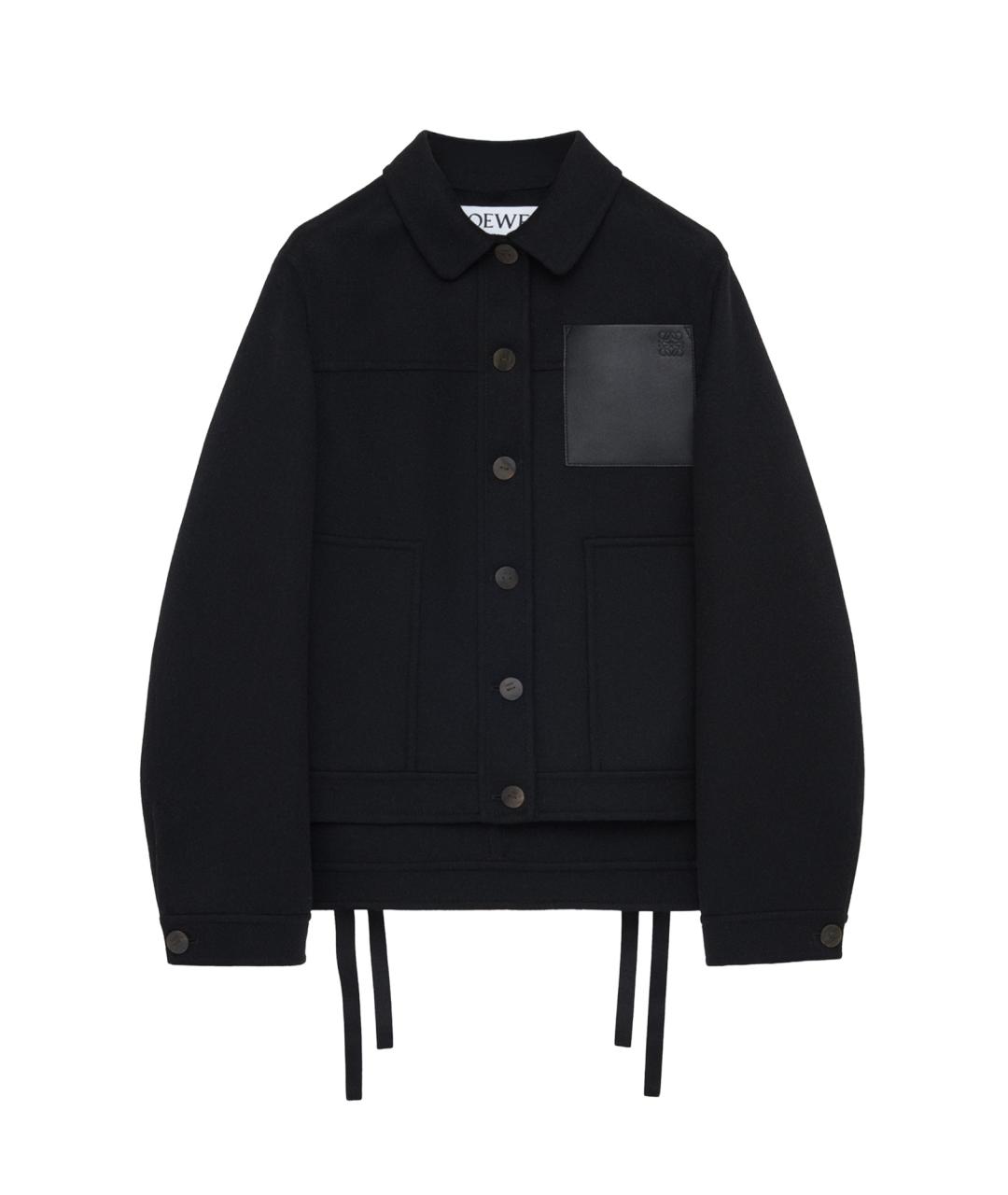 LOEWE Черная шерстяная куртка, фото 1