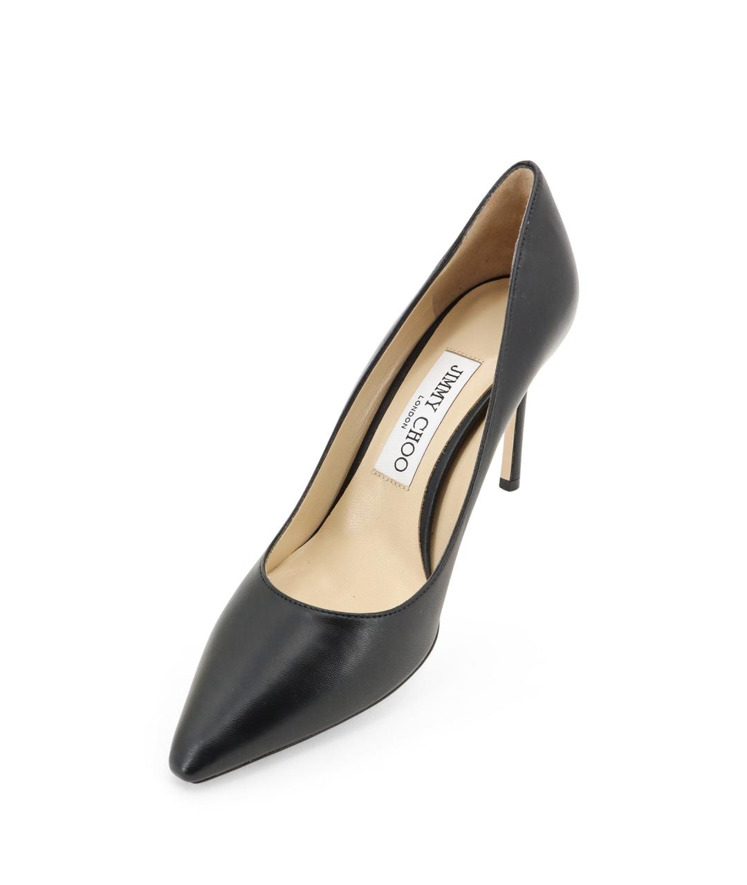 JIMMY CHOO Черные кожаные туфли, фото 4