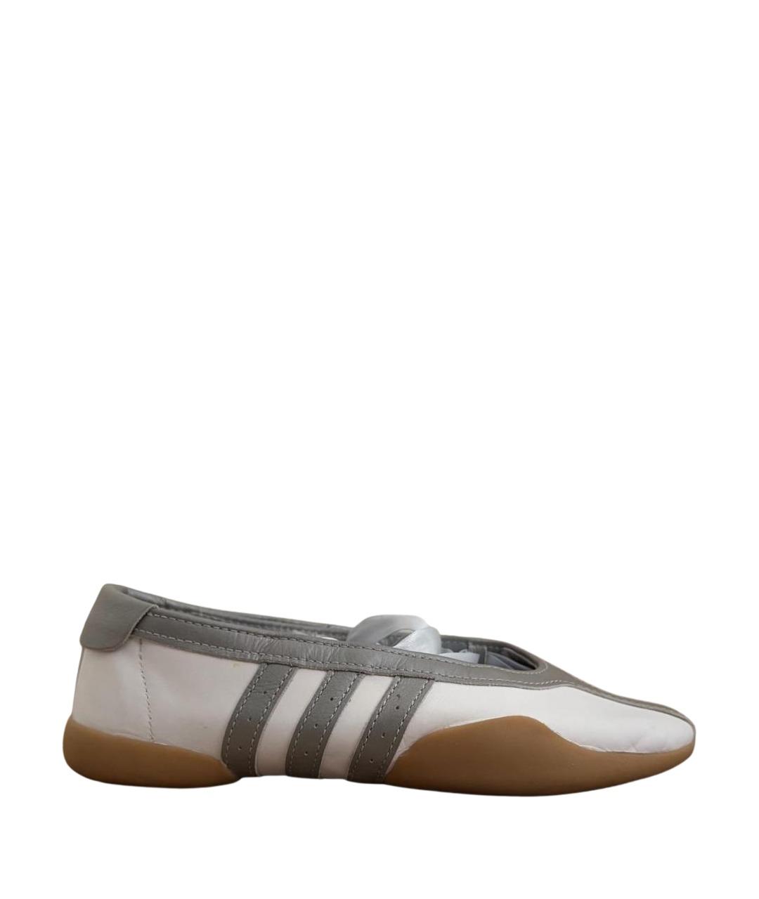 ADIDAS Белые кожаные балетки, фото 1