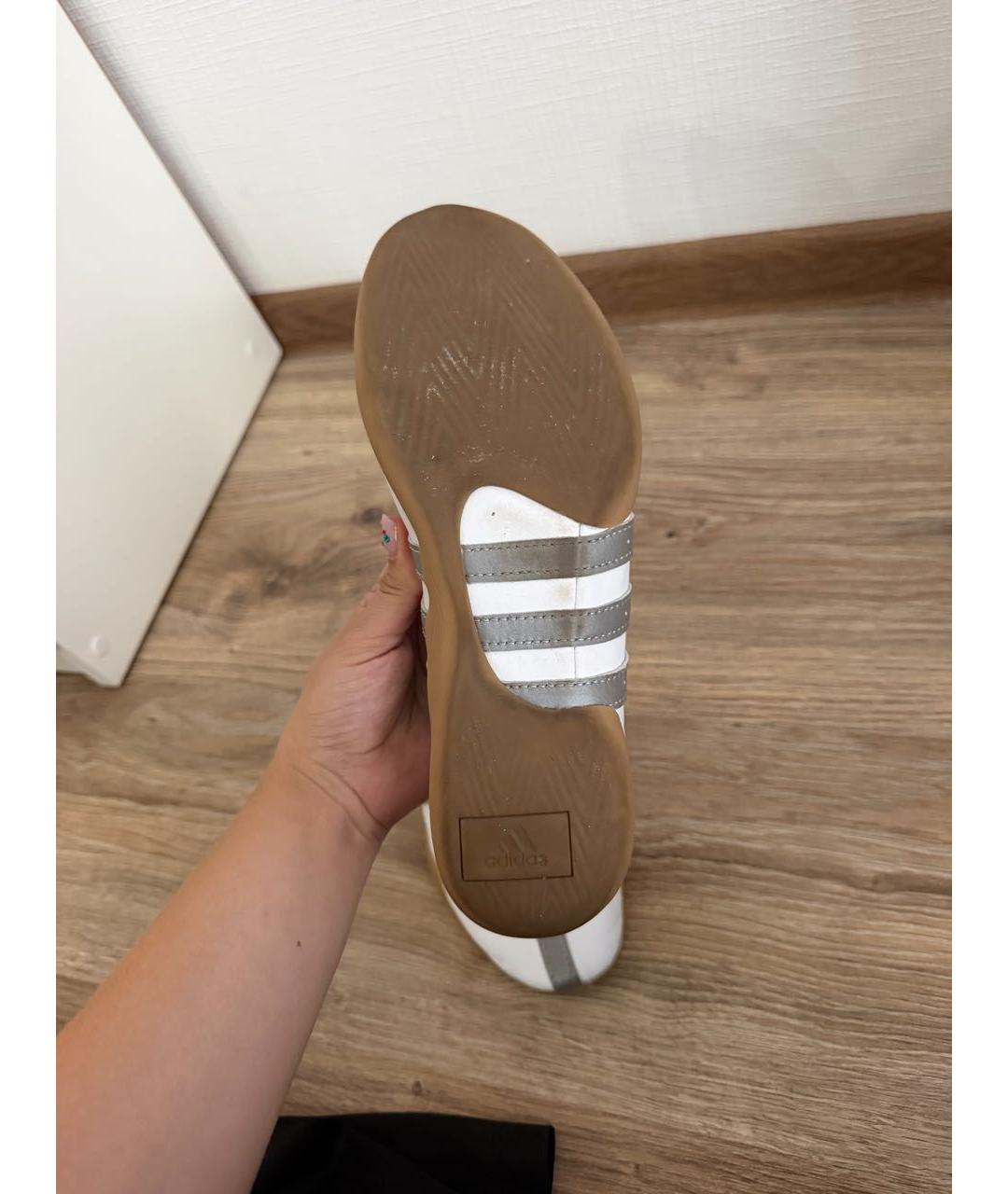 ADIDAS Белые кожаные балетки, фото 5
