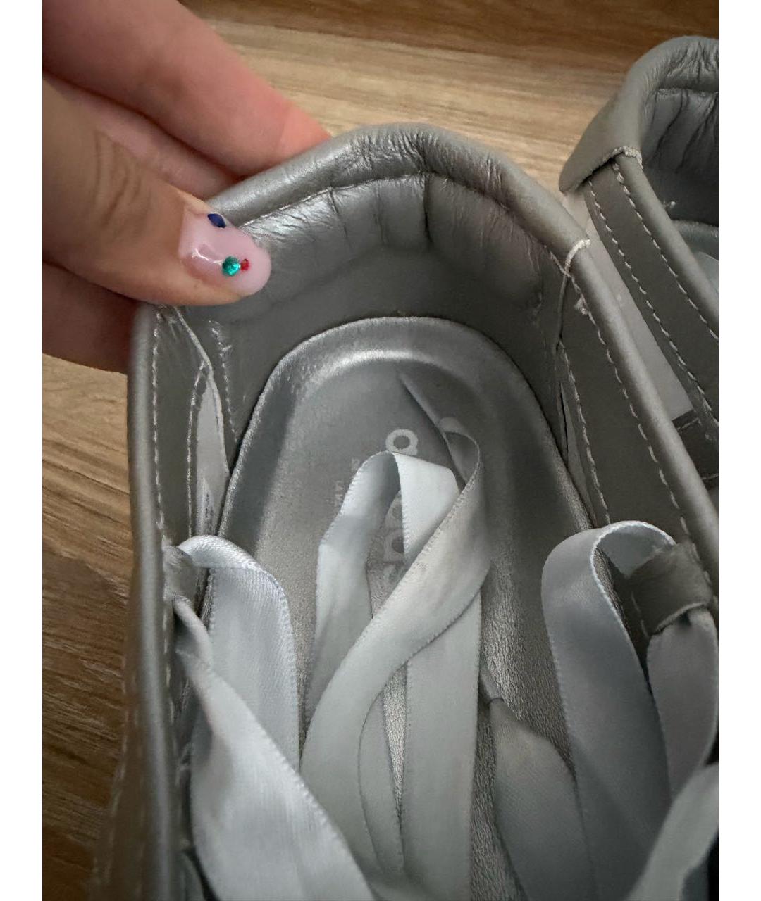 ADIDAS Белые кожаные балетки, фото 3