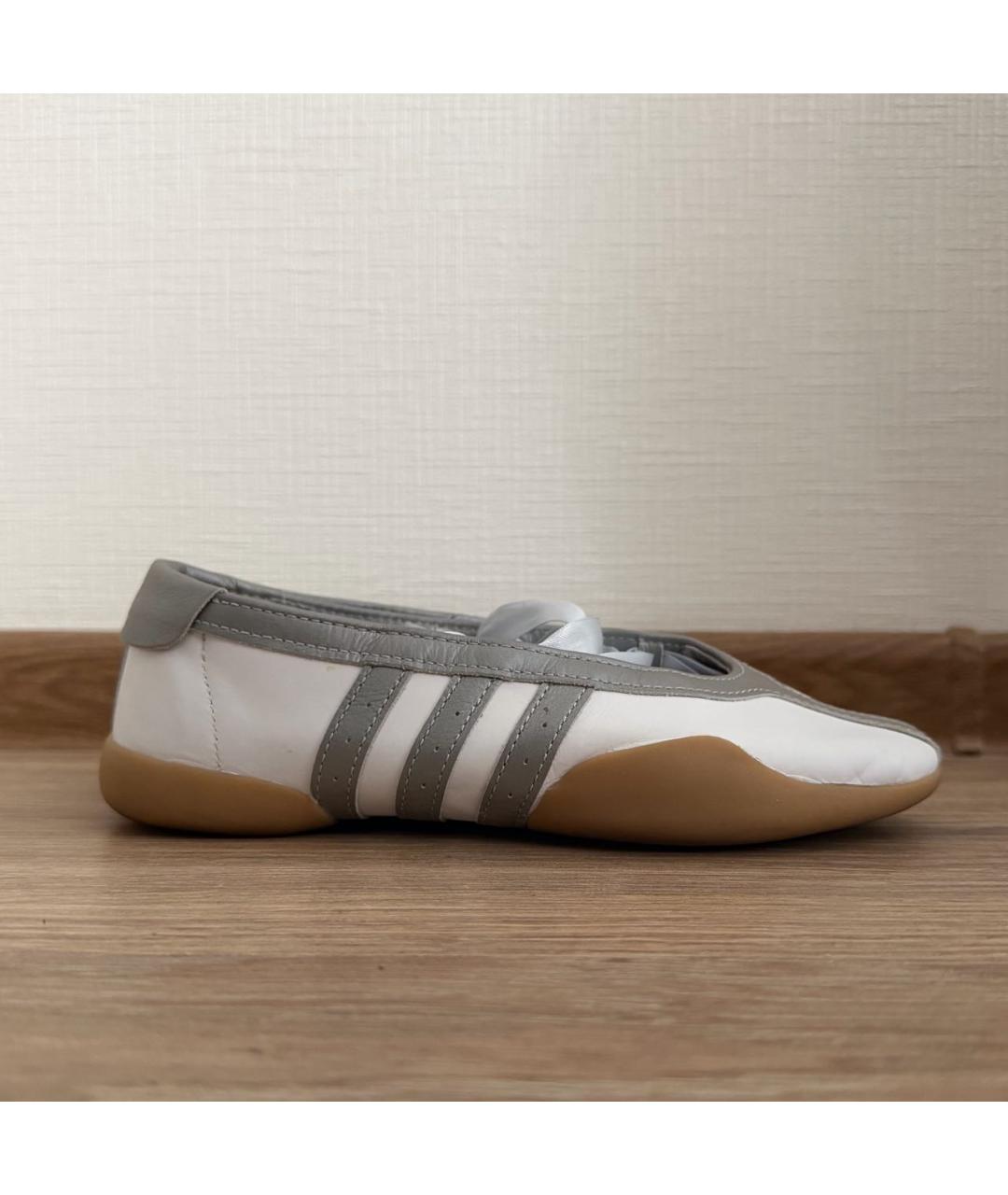 ADIDAS Белые кожаные балетки, фото 8