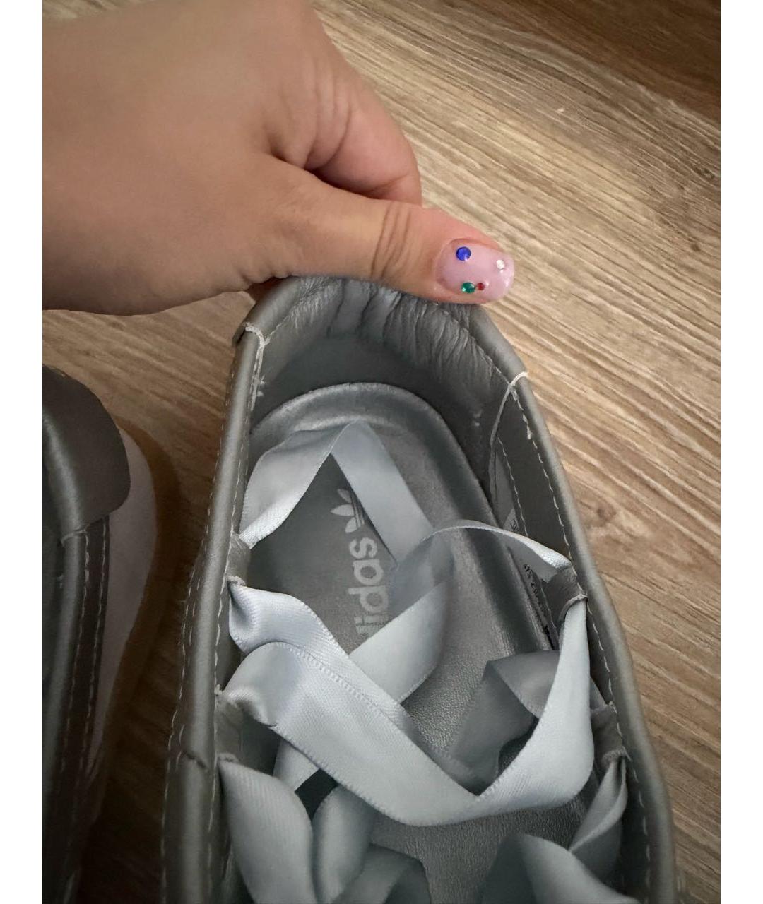ADIDAS Белые кожаные балетки, фото 4