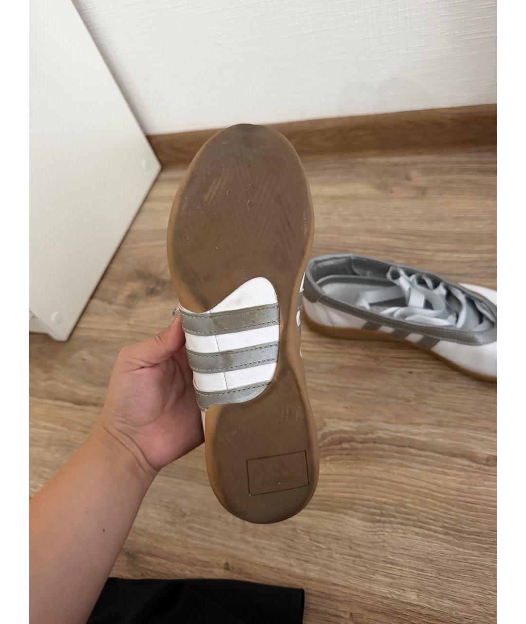 ADIDAS Белые кожаные балетки, фото 6