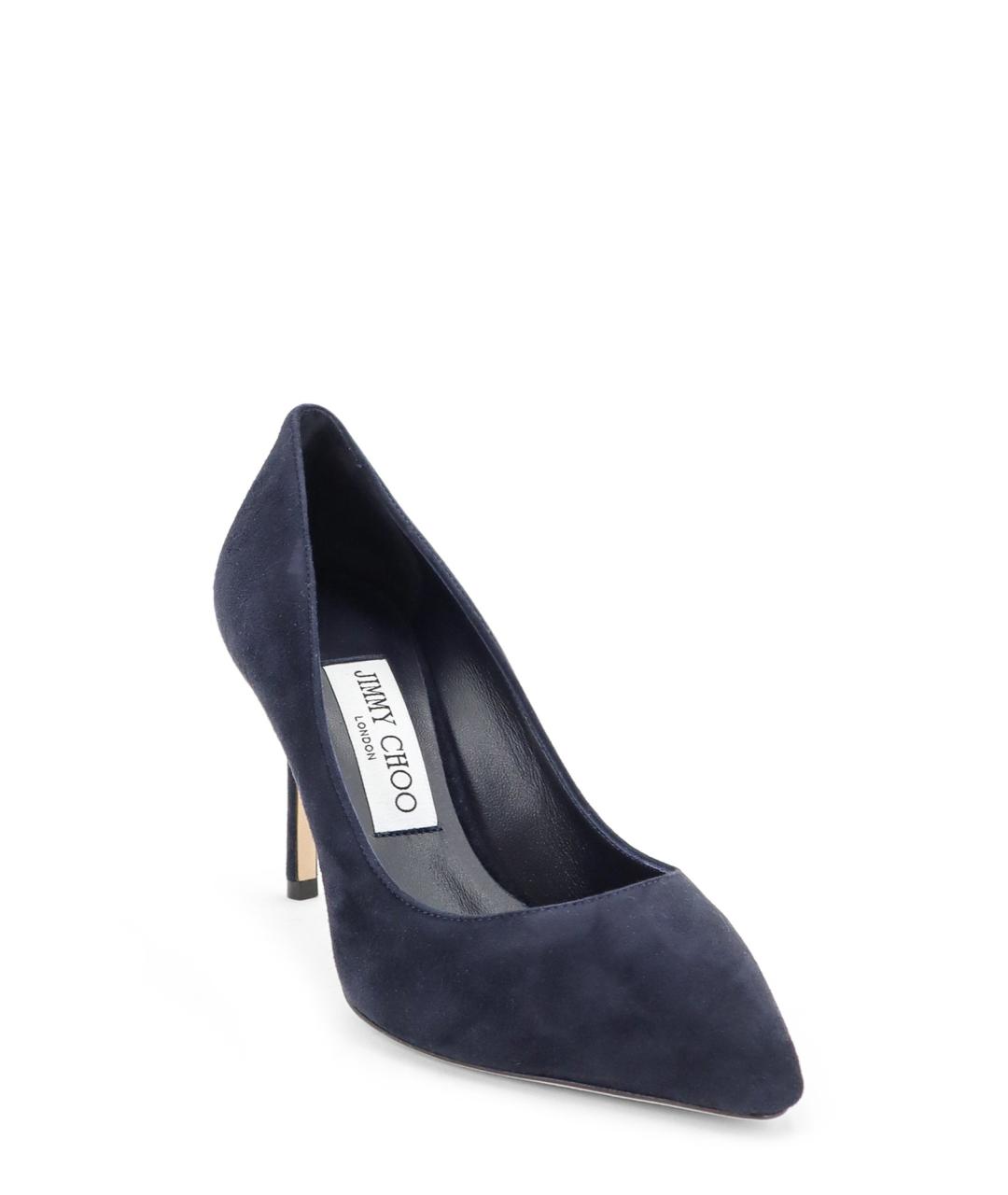JIMMY CHOO Темно-синие замшевые туфли, фото 2