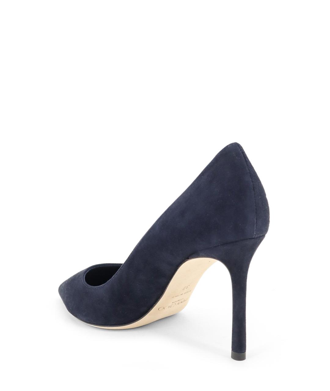 JIMMY CHOO Темно-синие замшевые туфли, фото 3