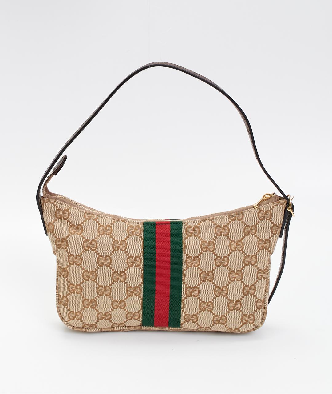 GUCCI Бежевая тканевая сумка через плечо, фото 7