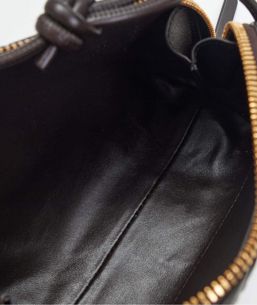 BOTTEGA VENETA Коричневая кожаная сумка через плечо, фото 5