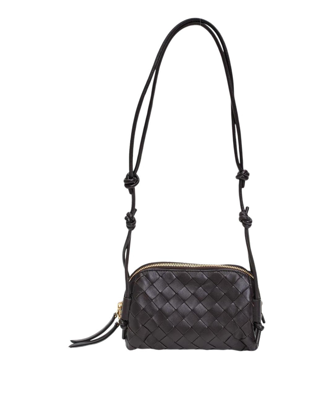 BOTTEGA VENETA Коричневая кожаная сумка через плечо, фото 1