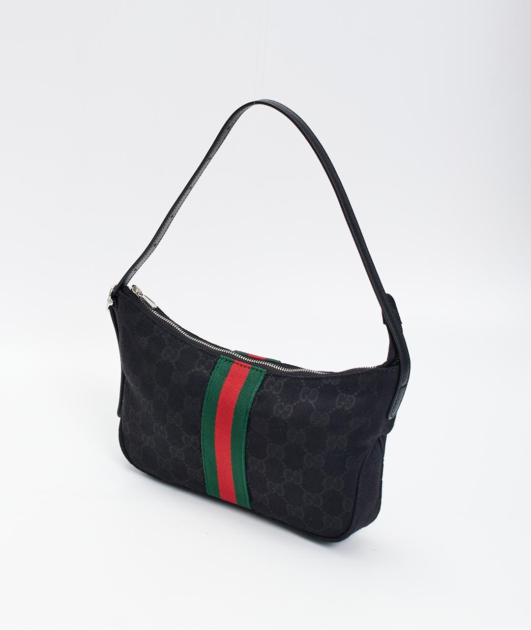 GUCCI Черная тканевая сумка через плечо, фото 2