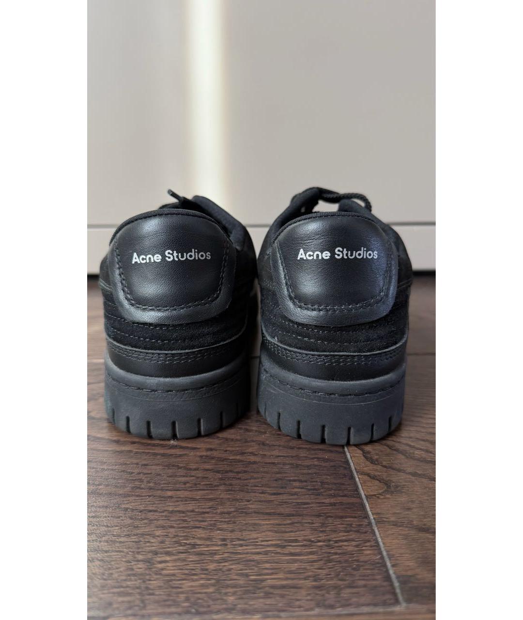 ACNE STUDIOS Черные кожаные кеды, фото 4