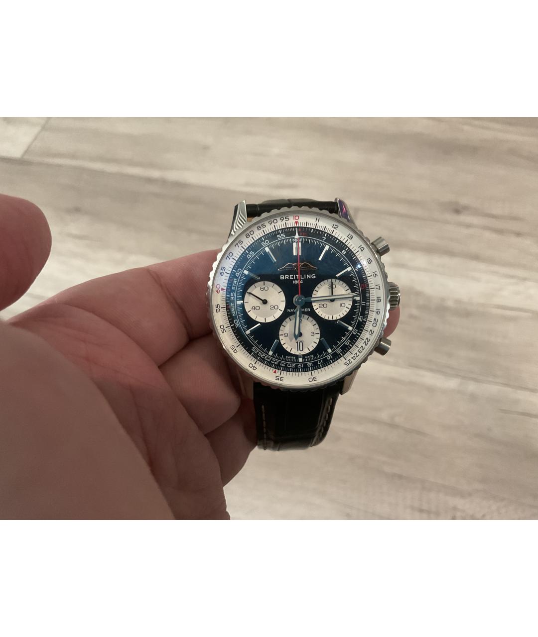BREITLING Черные стальные часы, фото 5