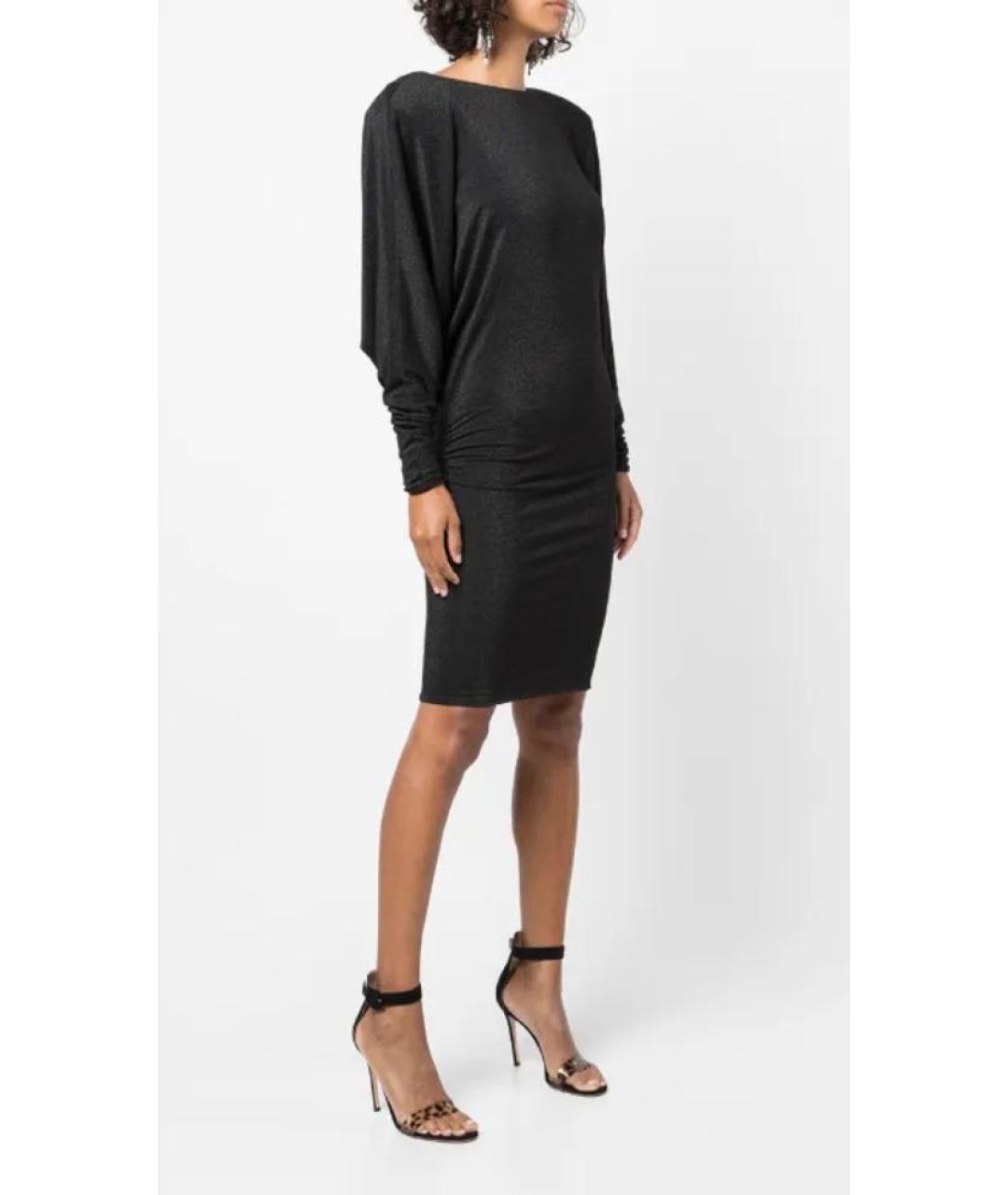 ALEXANDRE VAUTHIER Черное вискозное коктейльное платье, фото 9