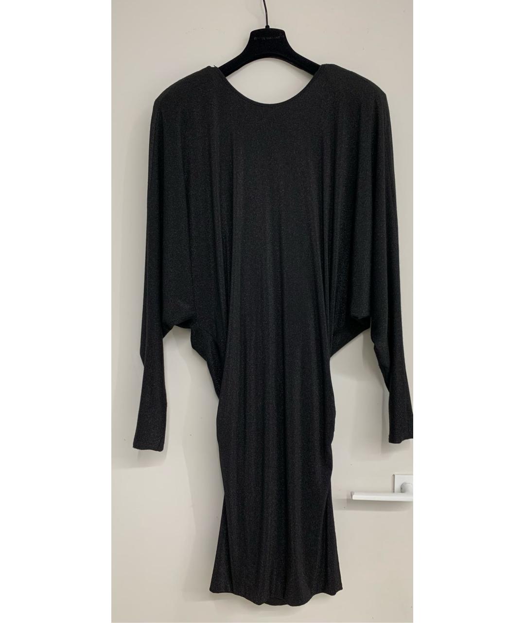 ALEXANDRE VAUTHIER Черное вискозное коктейльное платье, фото 4