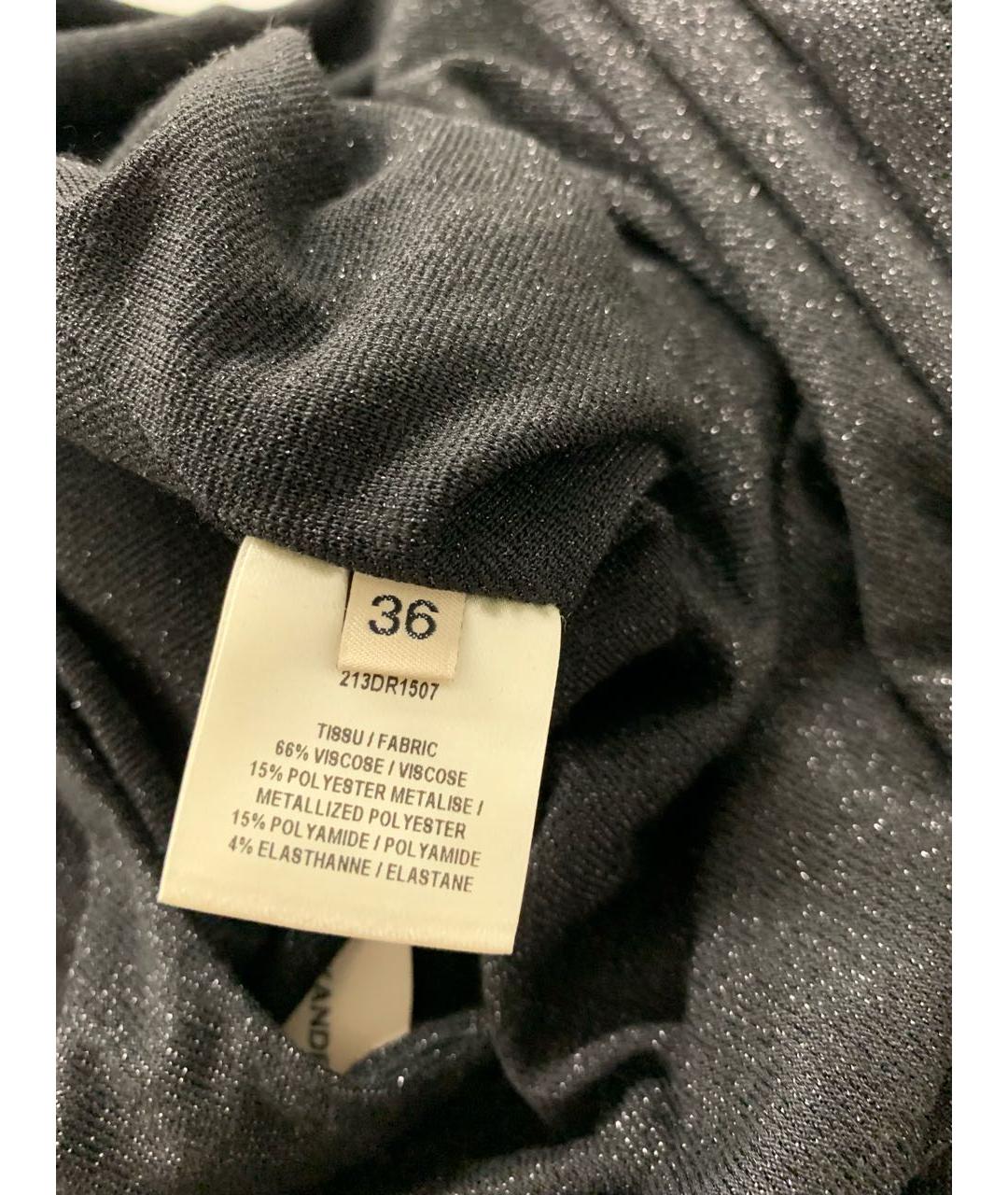 ALEXANDRE VAUTHIER Черное вискозное коктейльное платье, фото 7