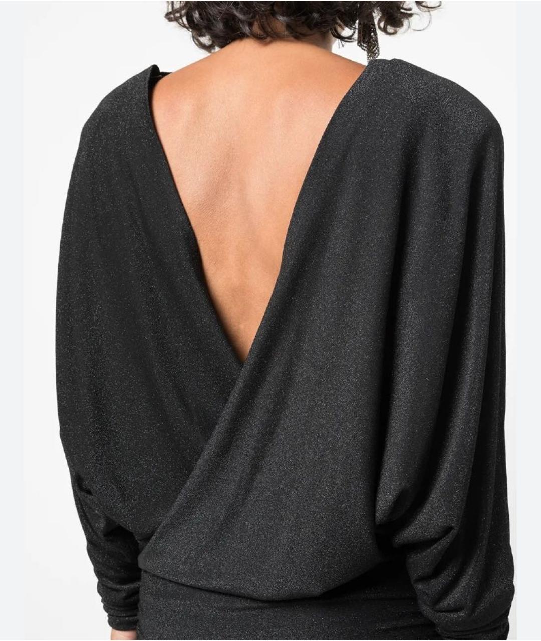 ALEXANDRE VAUTHIER Черное вискозное коктейльное платье, фото 3