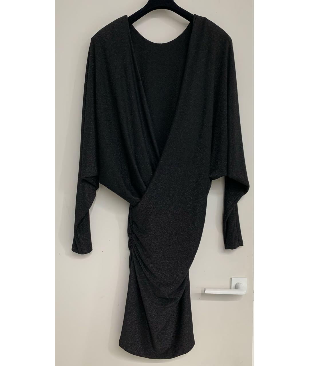 ALEXANDRE VAUTHIER Черное вискозное коктейльное платье, фото 5