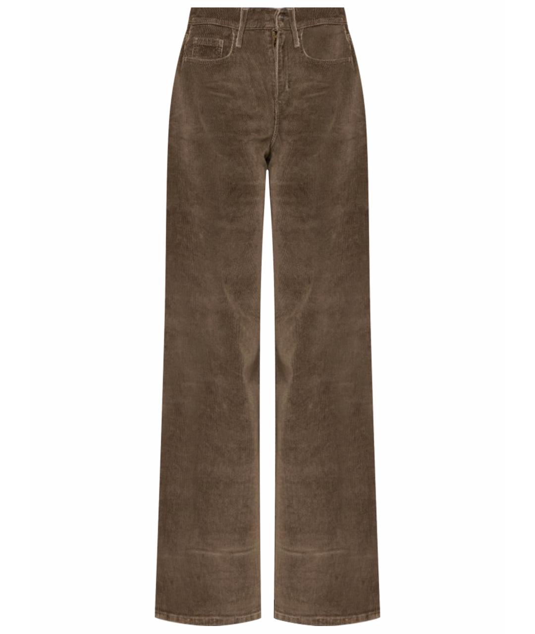 LEVI'S Коричневые хлопковые прямые брюки, фото 1
