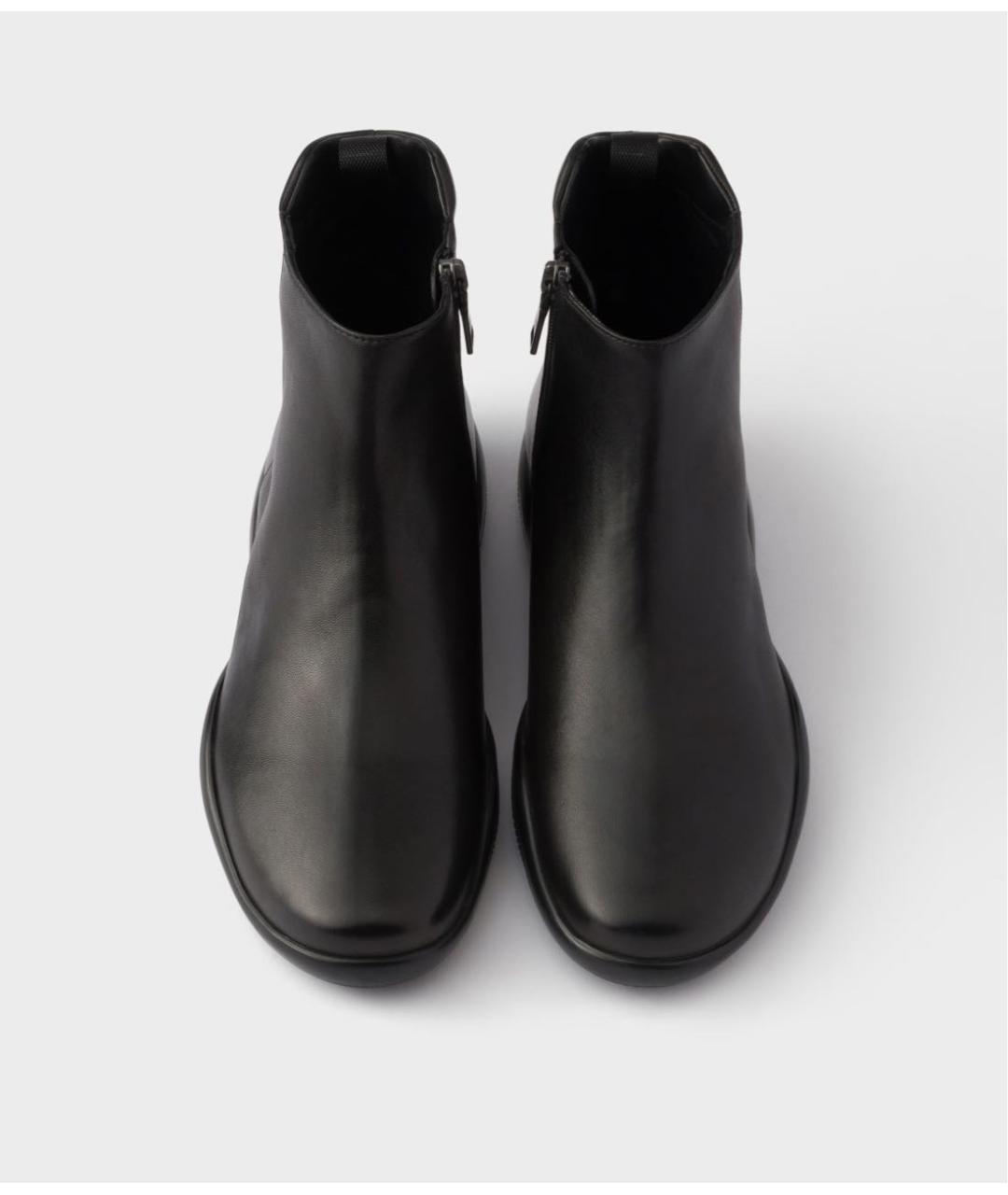 PRADA Черные кожаные полусапоги, фото 3