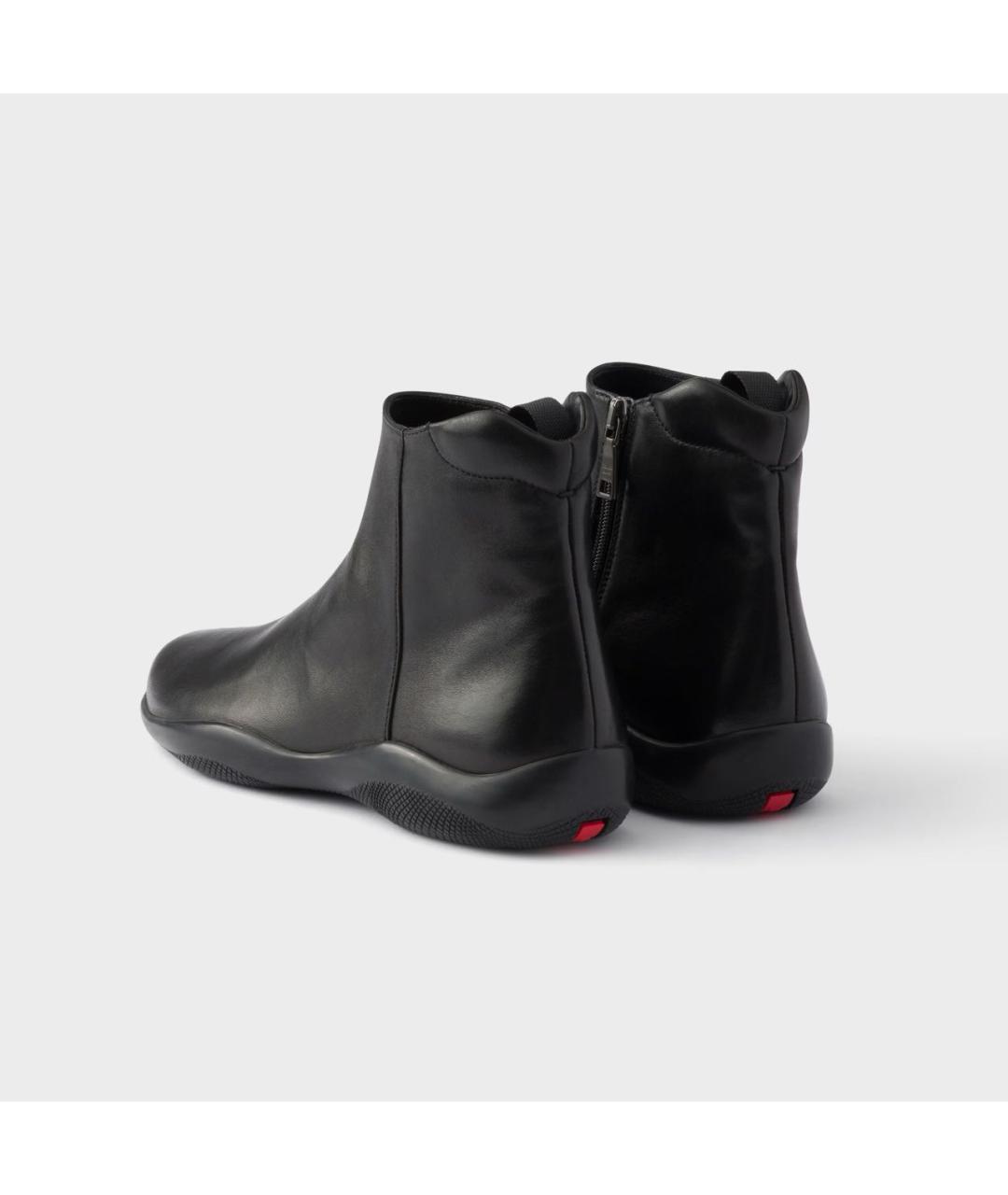 PRADA Черные кожаные полусапоги, фото 4