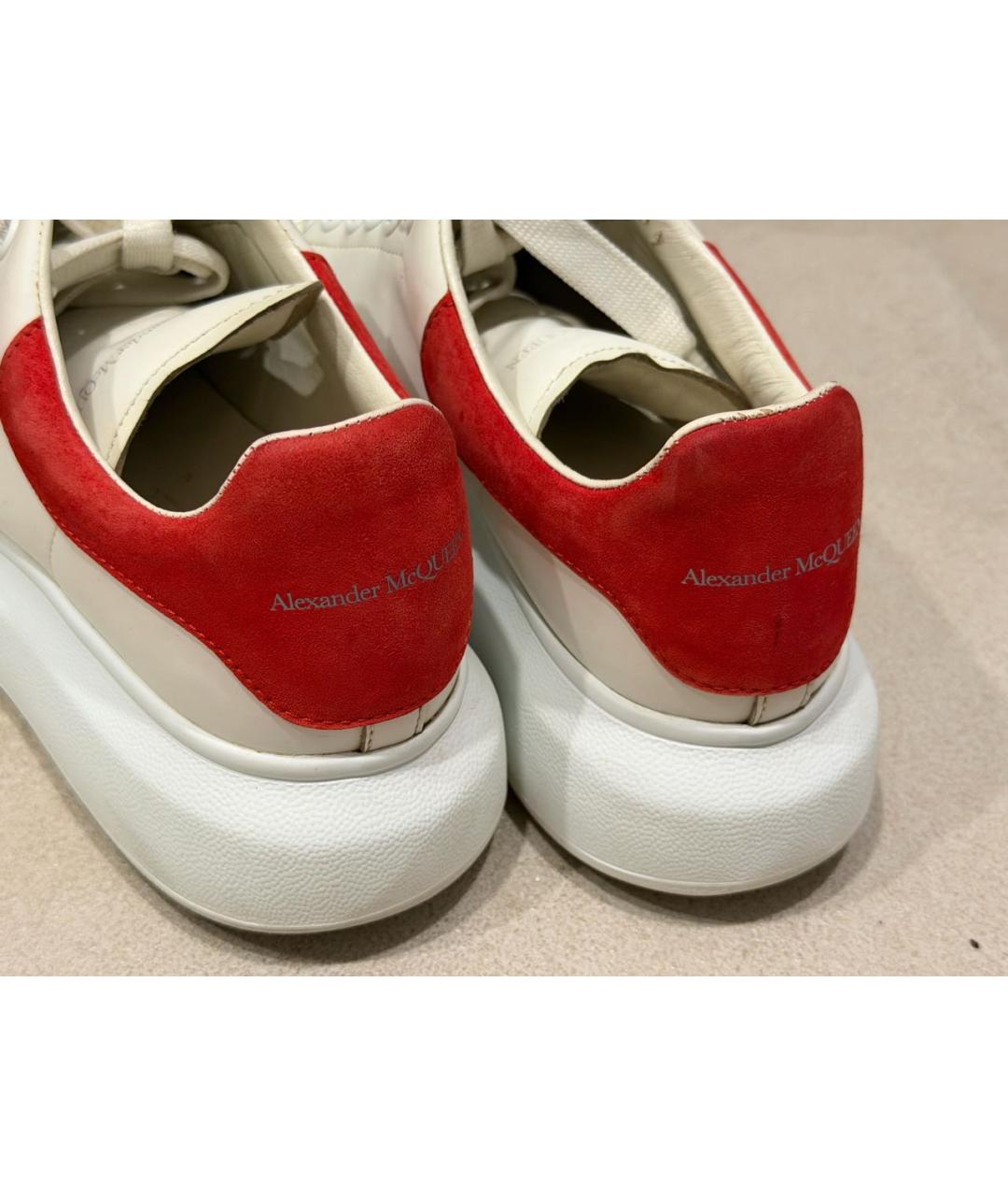 ALEXANDER MCQUEEN Белые кожаные кеды, фото 3