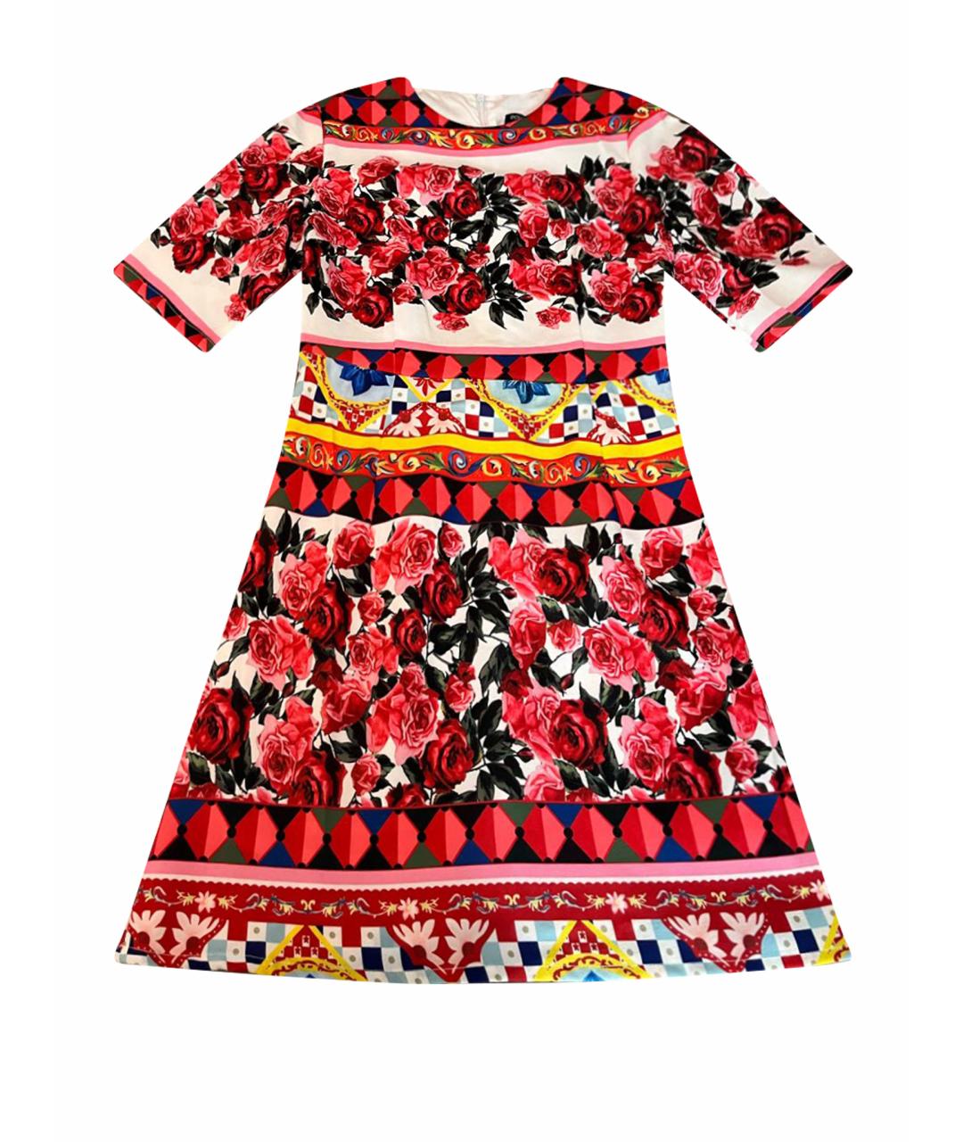 DOLCE&GABBANA Мульти хлопковое повседневное платье, фото 1
