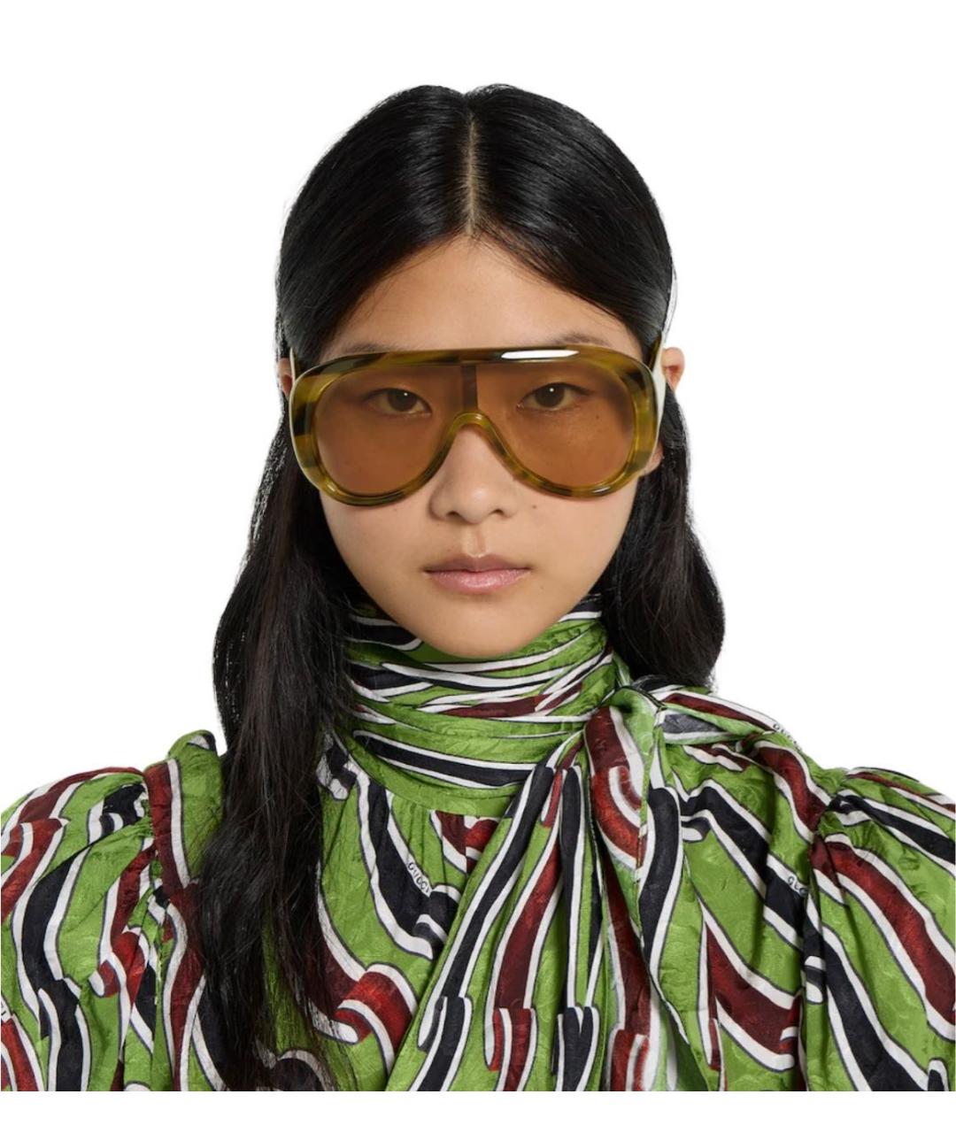GUCCI Пластиковые солнцезащитные очки, фото 2