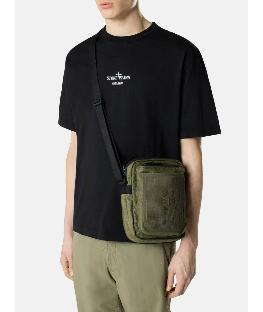 STONE ISLAND Зеленая сумка на плечо, фото 5