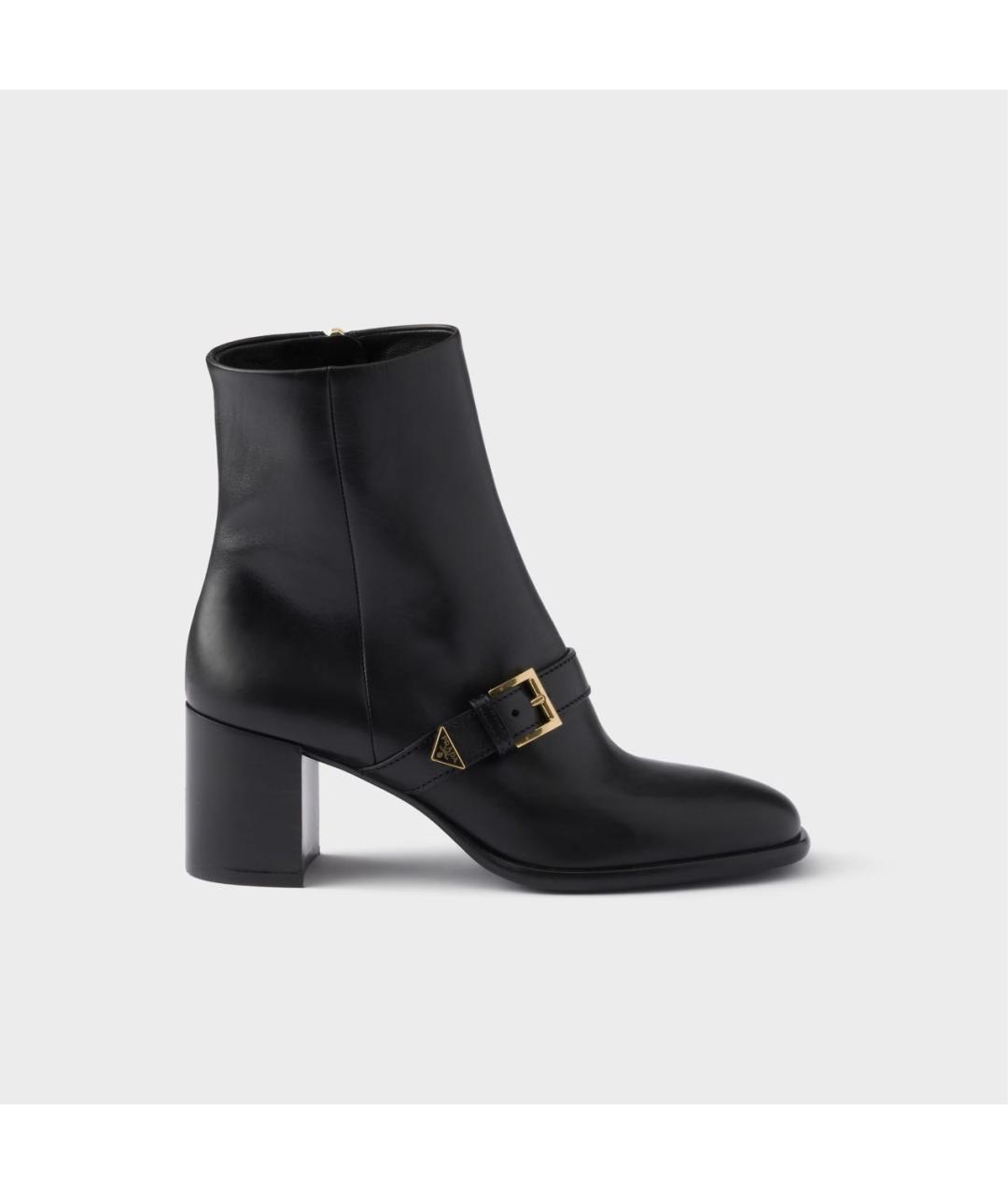 PRADA Черные кожаные полусапоги, фото 6