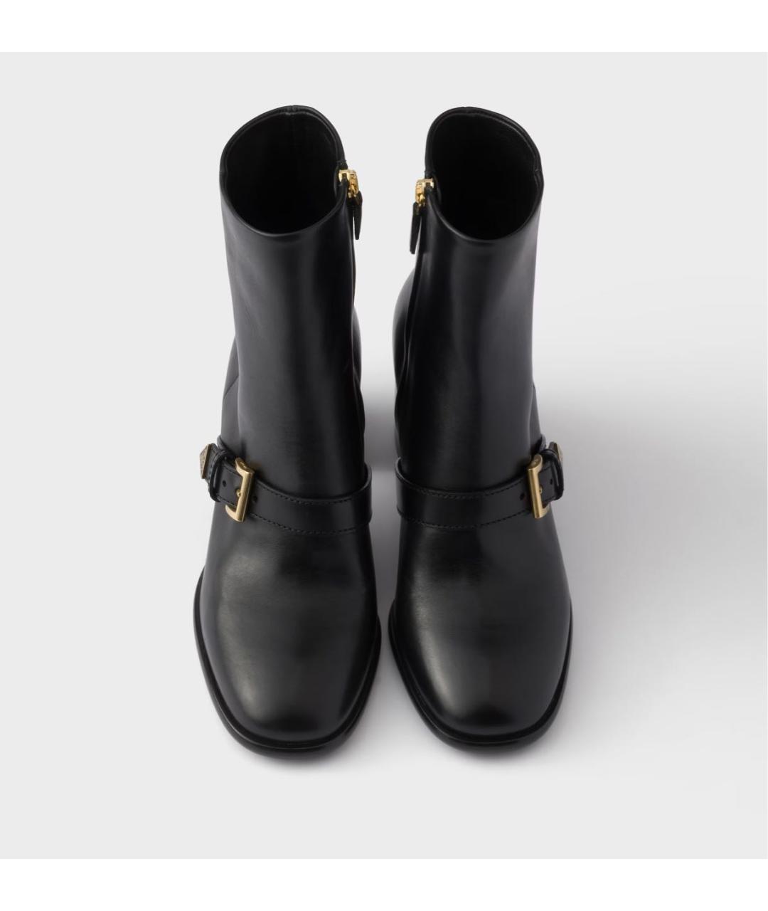 PRADA Черные кожаные полусапоги, фото 3