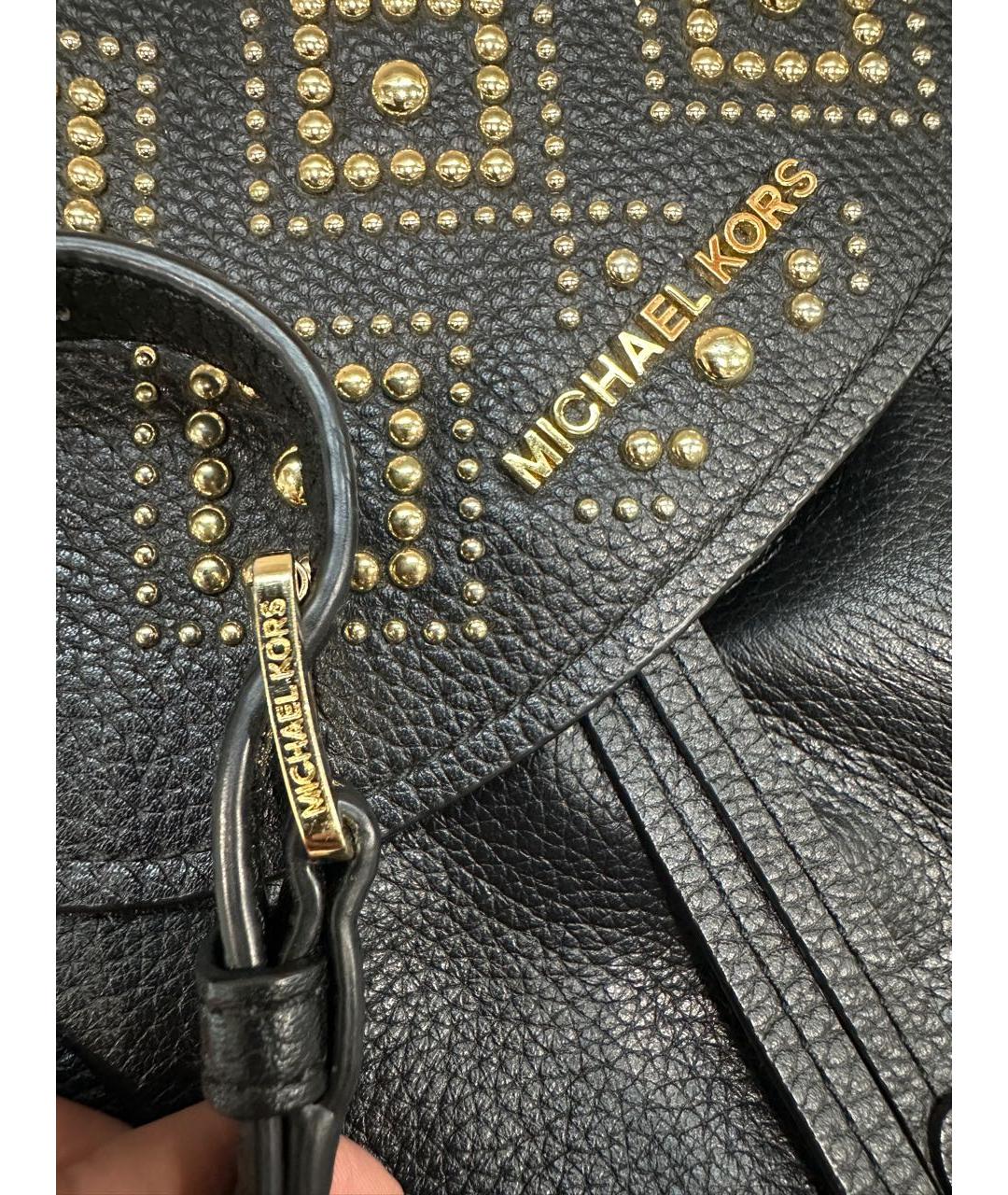 MICHAEL KORS Черный кожаный рюкзак, фото 6