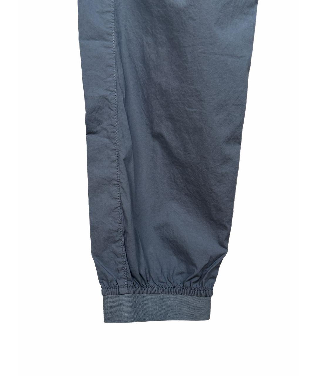 STONE ISLAND Голубые хлопко-эластановые повседневные брюки, фото 4
