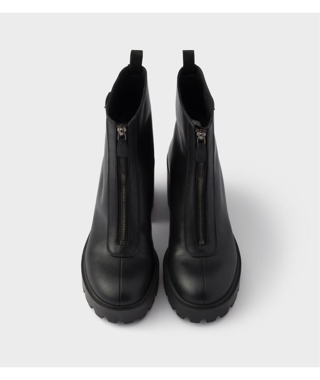 PRADA Черные кожаные ботинки, фото 3