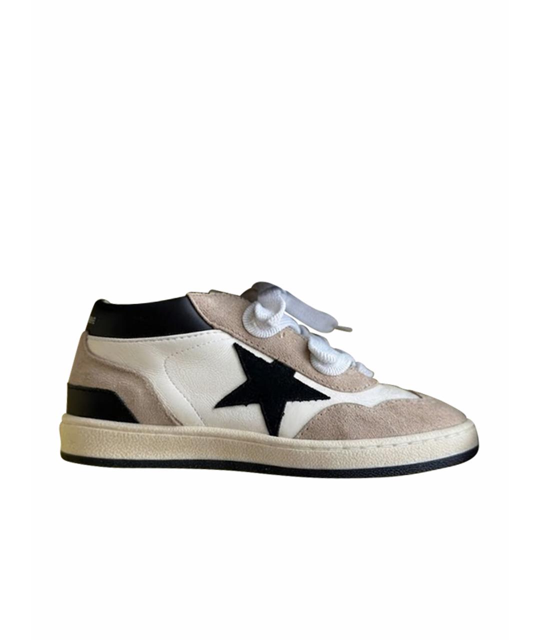 GOLDEN GOOSE Белые кеды из искусственной кожи, фото 1