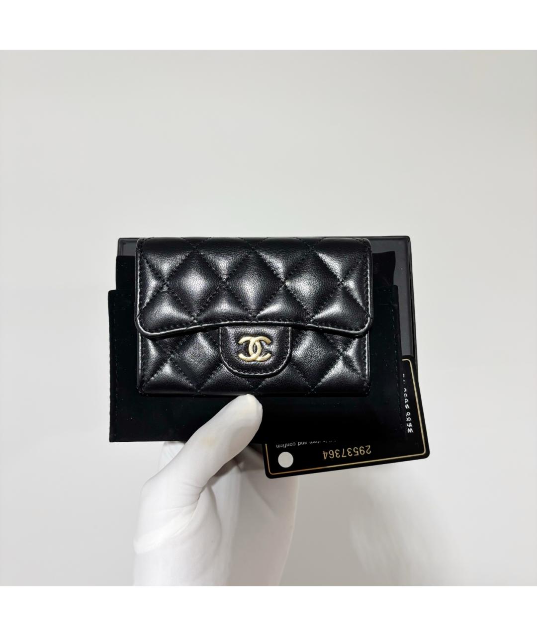 CHANEL Черный кожаный кардхолдер, фото 8