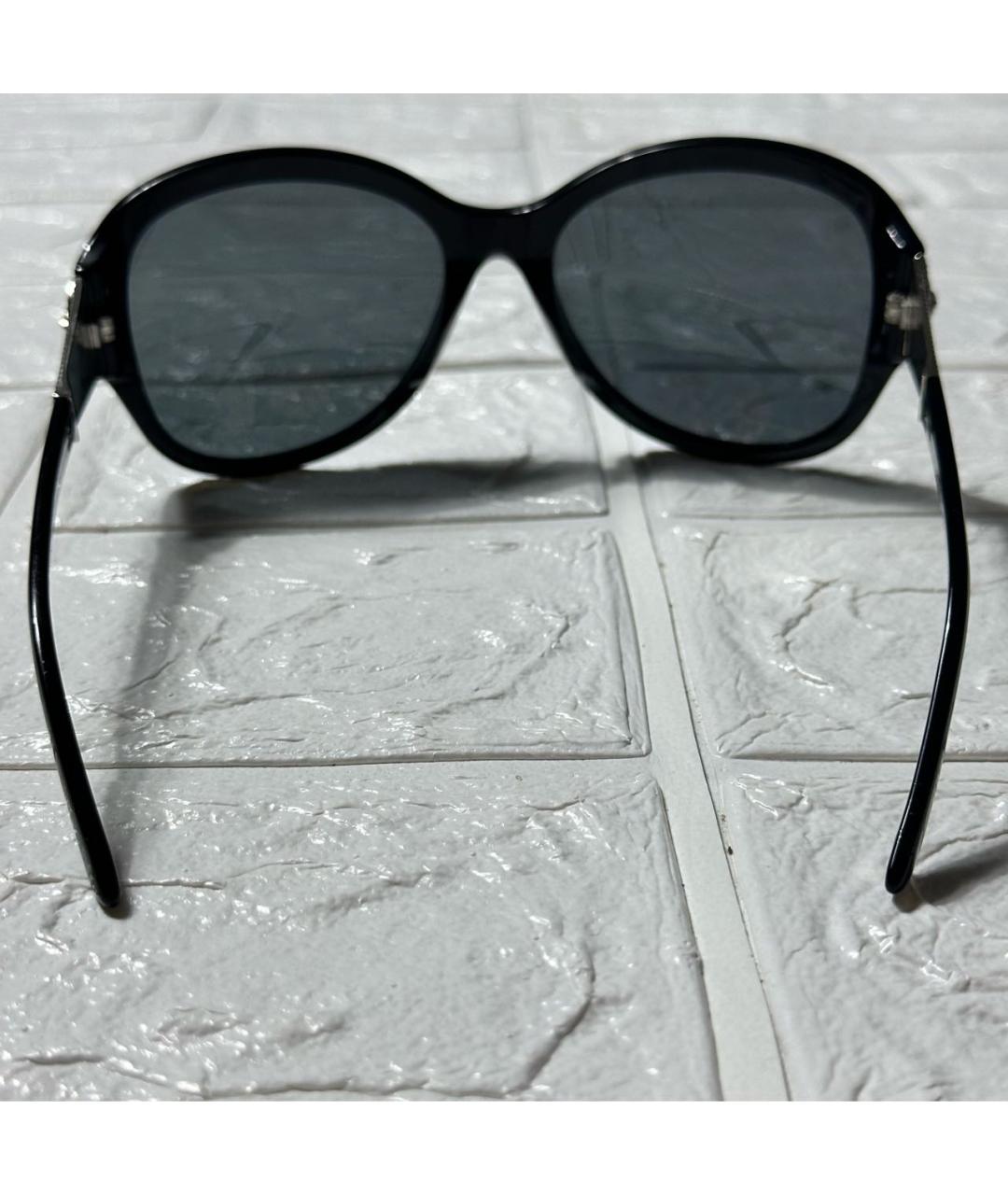 VERSACE Черные пластиковые солнцезащитные очки, фото 3