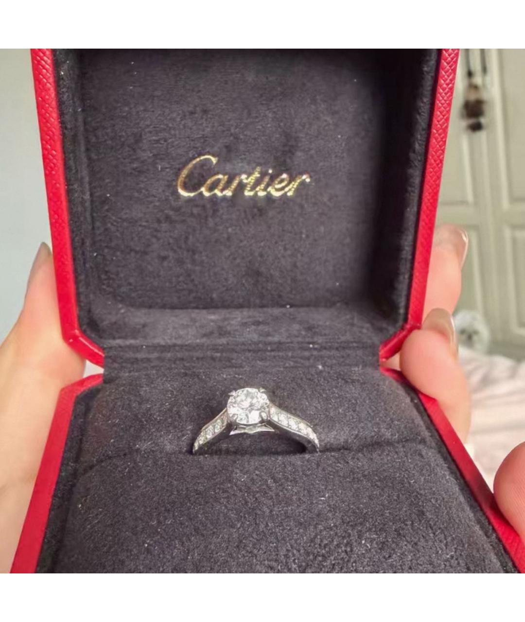 CARTIER Серебряное платиновое кольцо, фото 4