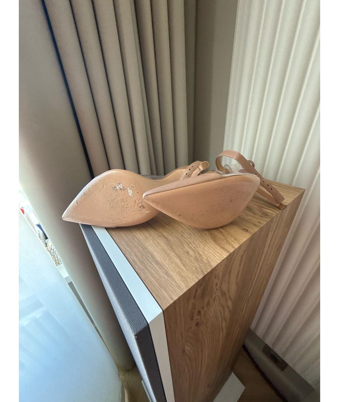 GIANVITO ROSSI Бежевые кожаные босоножки, фото 7